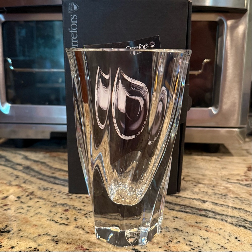 Orrefors Residence Collection Crystal Vase, Ollie Alberius Design
